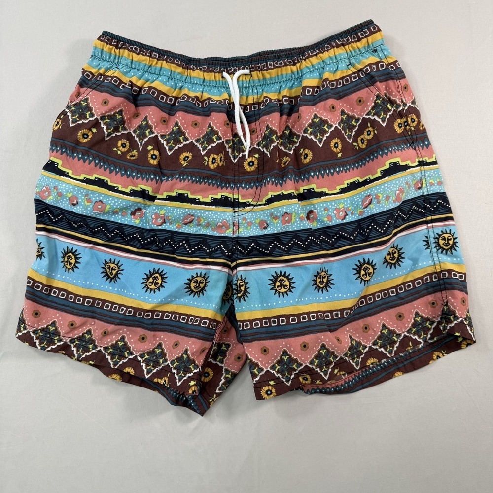 Urban Outfitters Tribal Print Swim Trunks Men's XL Multicolor Mesh Lined
